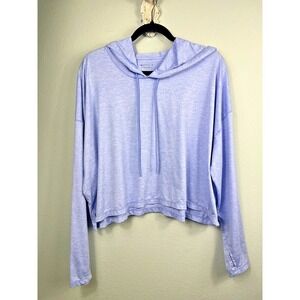 ATHLETA Uptempo Short Hoodie Periwinkle Blue‎ Luxe Soft Size Large L